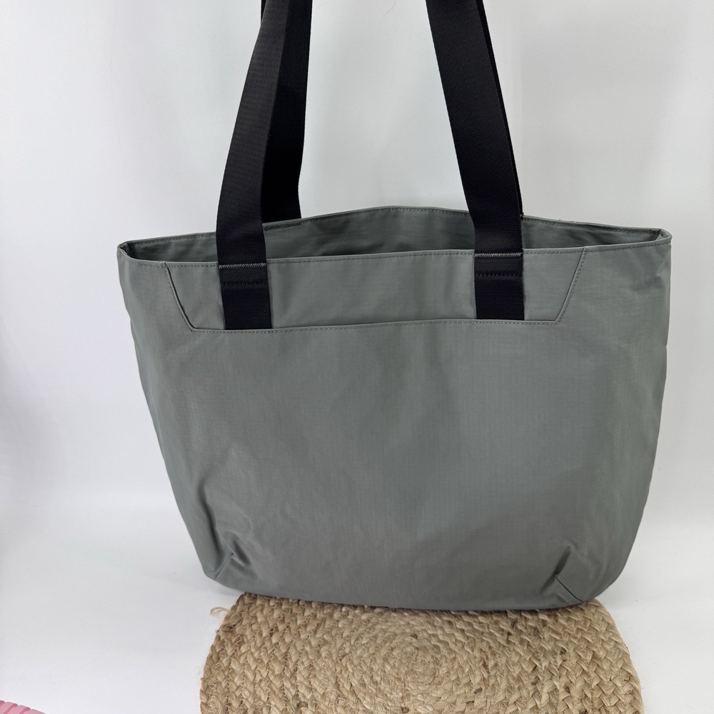Everyday Gray Tote Bag with Black Straps - Women Bags Totes - Picture 9 of 16